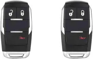 Replacement Smart Key Fob for Ram 2500 3500 4500 5500 Models only 2021 FCC GQ4-76T GQ476T Part Number 68547361 68547361AA 68538048 68538048AB Pack of 2