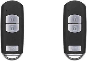 UrbanX Replacement Smart Key Fob Compatible with Mazda 3 Hatchback 2015 FCC WAZSKE13D01 Part Number KDY3-67-5DY KD33-67-5RY KD33675RY Pack of 2