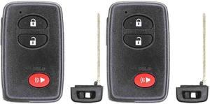 Replacement Smart Key Fob for Toyota RAV4 2011 FCC HYQ14AEM Part Number 89904-0R060 899040R060 Pack of 2