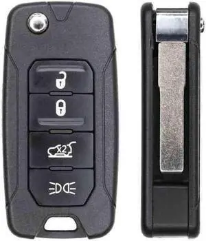 Replacement Flip Key Fob Compatible with Fiat 500X 2017 FCC 2ADFTFI5AM433TX Part Number FI5-AM433TX FI5AM433TX