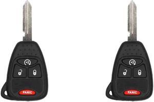 UrbanX Replacement Keyless Remote Head Key Fob for Jeep Wrangler 2016 FCC OHT692713AA Part Number 68039414 68039414AD 04589621 04589621AB Pack of 2