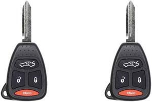 UrbanX Replacement Keyless Remote Head Key Fob for Chrysler Aspen 2008 FCC KOBDT04A 2AOKM-CYV6 Part Number 05179514AA 56038757AE 56038757AH 05179512AA Pack of 2