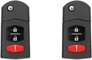 UrbanX Replacement Flip Key Fob Compatible with Mazda 5 2014 FCC Part Number BCR2-67-5RY BCR2675RY or CC43-67-5RYC CC43675RYC Pack of 2
