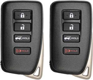 Replcament Smart Key Fob Compatible with Lexus RX450h 2016-2020 FCC HYQ14FBB Part Number 89904-0E160 899040E160 Pack of 2