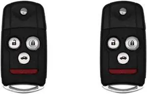 UrbanX Replacement Flip Key Fob for 2008 Acura TL FCC OUCG8D-439H-A OUCG8D439HA 2AOKM-AC4 Part Number 35111-SEP-306 35111-SEP-307 - 2 Pack