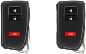 Replcament Smart Key Fob Compatible with Lexus NX200t 2015-2020 FCC HYQ14FBA (AG Board 2110) 2AOKM-TY14 Part Number 89904-78460 8990478460 Pack of 2