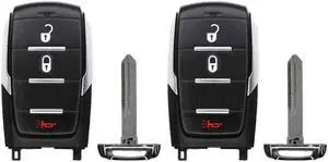 Replacement Smart Key Fob for Ram 1500 Models only 2024 FCC OHT-4882056 OHT4882056 Part Number 68584151 68584151AA Pack of 2