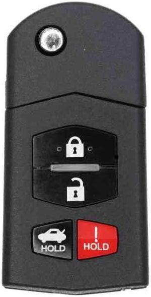 UrbanX Replacement Flip Key Fob Compatible with Mazda CX-9 2008 FCC BGBX1T478SKE125-01 Part Number BBM4-67-5RY BBM4675RY