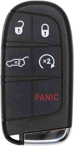 Replacement Smart Key Fob for Jeep Grand Cherokee 2017 FCC M3N-40821302 M3N40821302 Part Number 68150061 68150061AC 68150061AB 68143505