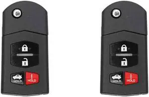 UrbanX Replacement Flip Key Fob Compatible with Mazda MX-5 Miata 2008 FCC BGBX1T478SKE125-01 Part Number BBM4-67-5RY BBM4675RY Pack of 2