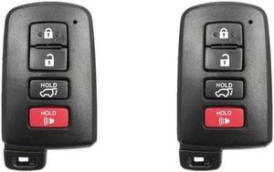 Replacement Smart Key Fob for Toyota Highlander 2014-2019 FCC HYQ14FBA Part Number 89904-0E121 899040E121 89904-0E120 899040E120 Pack of 2