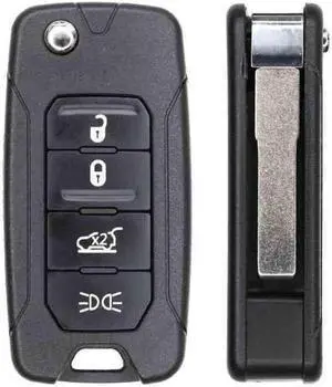Replacement Flip Key Fob Compatible with Fiat 500X 2019 FCC 2ADFTFI5AM433TX Part Number FI5-AM433TX FI5AM433TX