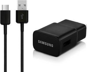 OEM Adaptive Fast Charger for Samsung Galaxy Tab S3 15W with Certified USB Type-C Data and Charging Cable. (Black / 3.3FT / 1M Cable)