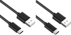 Two (2) OEM Samsung USB-C Data Charging Cables for Galaxy S9/S9 Plus/S8/S8+/Note8 - Black EP-DG950CBE- Bulk Packaging