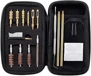 UrbanX Universal Handgun Cleaning kit for Bersa Thunder 380 .380 ACP Pistol Cleaning Kit Bronze Bore Brush and Plastic Jags Tips with Zippered Compact Case