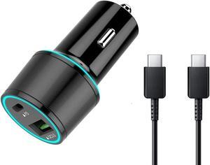 USB C Car Charger UrbanX 21W Car and Truck Charger compatible with Samsung Galaxy Tab S6 Lite with Power Delivery 3.0 Cigarette Lighter USB Charger - Black, Comes with USB C to USB C PD Cable 3.3FT 1M