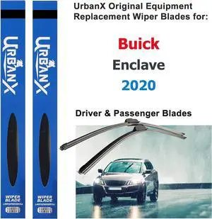 UrbanX 2-IN-1 All Seasons Water Repellency Original Equipment Replacement Wiper Blades For 2020 Buick Enclave 24" & 20" - Driver & Passenger Side (Pack of 2)