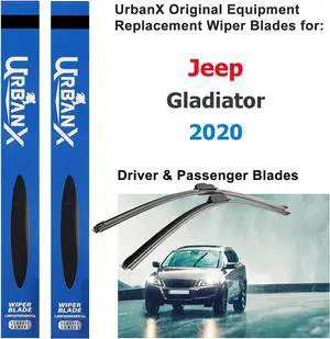UrbanX 2-IN-1 All Seasons Water Repellency Original Equipment Replacement Wiper Blades For 2020 Jeep Gladiator 16" & 16" - Driver & Passenger Side (Pack of 2)