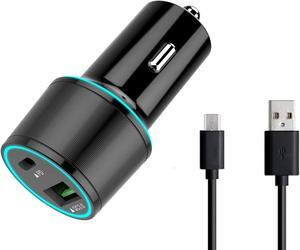 UrbanX Fast Car Charger 21W Car and Truck for Samsung galaxys Tab Active with PD 3.0 USB Charger - Black Comes with USB A to Micro USB Cable 3.3FT 1M