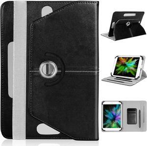 UrbanX 10.1 Inch Universal Tablet Case Protective Cover Folio for Motorola Droid XYBOARD 10.1 MZ617 360 Degree Rotatable Kickstand Multiple Viewing Angles Credit Card Holder - Black
