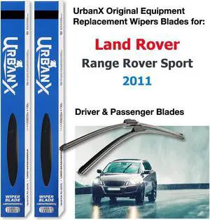 UrbanX 2-IN-1 All Seasons Water Repellency Original Equipment Replacement Wiper Blades For 2011 Land Rover Range Rover Sport 22" And 22" Driver & Passenger Sides (Pack of 2)