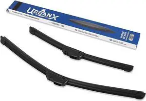 UrbanX 2-IN-1 All Seasons Water Repellency Original Equipment Replacement Wiper Blades For 2008 Cadillac CTS 22" & 19" - Driver & Passenger Side (Pack of 2)