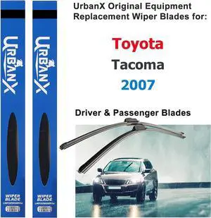 UrbanX 2-IN-1 All Seasons Water Repellency Original Equipment Replacement Wiper Blades For 2007 Toyota Tacoma 22" & 21" - Driver & Passenger Side (Pack of 2)