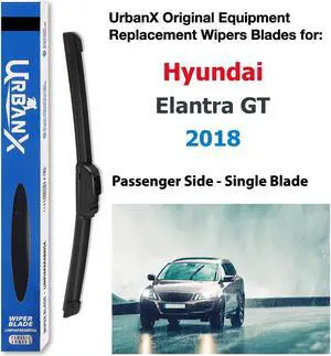 UrbanX 2-IN-1 All Seasons Water Repellency Original Equipment Replacement Wiper Blades For 2018 Hyundai Elantra GT 24" Passenger Side