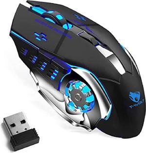 Bluetooth Mouse UrbanX Rechargeable Wireless Mouse MultiDevice TriModeBT 504024Ghz with 3 DPI Options Ergonomic Optical Portable Silent Mouse for Lenovo Yoga Tab 11 Blue