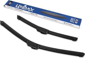 UrbanX 2-IN-1 All Seasons Water Repellency Original Equipment Replacement Wiper Blades For 2007 Smart Fortwo 22" & 21" - Driver & Passenger Side (Pack of 2)