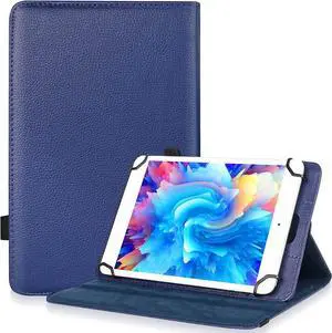 UrbanX 9.6-10.1 inch Universal Tablet Case, PU Leather Imitation Stand Folio Universal Protective Cover for Acer Iconia Tab A3-A20 , with Elastic Adjustable Band and Pencil Holder - Blue