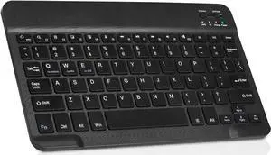 Ultra-Slim Bluetooth Keyboard Compatible with Samsung Galaxy S22 Ultra 5G and Other Bluetooth Enabled Devices Including All iPads, iPhones, Android Tablets, Smartphones, Windows pc - Black