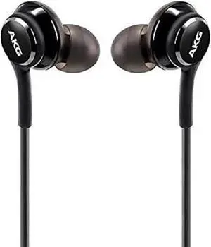OEM UrbanX Corded Stereo Headphones for Cat S62 Pro - AKG Tuned - with Microphone and Volume Buttons - Black (US Version with Warranty)