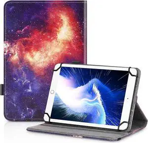 UrbanX 7"-8"  Universal Tablet Case, Protective Cover Stand Folio Case for Maxwest Nitro Phablet 71 7 8Inch,with 360 Degree Rotatable Kickstand,Multiple Viewing Angles and Stylus Holder-Fire