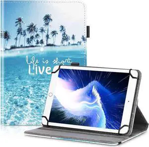 UrbanX 7"-8"  Universal Tablet Case, Protective Cover Stand Folio Case for Maxwest Nitro Phablet 71 7 8Inch,with 360 Degree Rotatable Kickstand,Multiple Viewing Angles and Stylus Holder-Bluesea