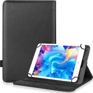 UrbanX 7"-8" Inch Universal Tablet Case, Protective Cover Stand Folio Case for LG G Pad II 8.0 LTE 7 8 Inch, with 360 Degree Rotatable Kickstand, Multiple Viewing Angles and Stylus Holder - Black