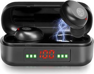 Wireless Earbuds Bluetooth 5.0 Headphones with Digital LED Display Charging Case Stereo Mini Earphones in Ear Headset Waterproof for Motorola Moto G Power (2021)