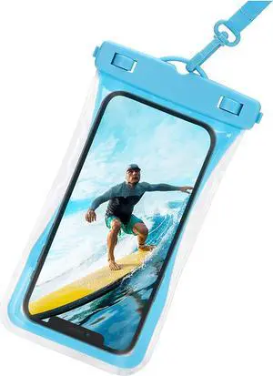 Urbanx Universal Waterproof Phone Pouch Cellphone Dry Bag Case Designed for Ulefone Note 8 for All Other Smartphones Up to 7" - Blue