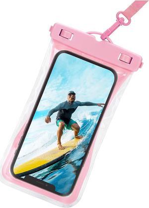 Urbanx Universal Waterproof Phone Pouch Cellphone Dry Bag Case Designed for Samsung Galaxy S20 FE 5G for All Other Smartphones Up to 7" - Pink