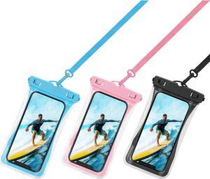 Urbanx Universal Waterproof Phone Pouch Cellphone Dry Bag Case Designed for Samsung Galaxy S20 FE 5G for All Other Smartphones Up to 7" - Mixed Colors