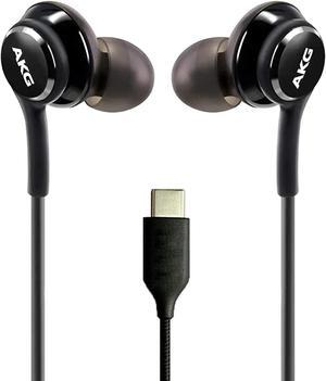 UrbanX 2021 Stereo Headphones for Samsung Galaxy S23 S22 S21 Ultra 5G Galaxy S20 FE, Galaxy A33 5G, A53 5G, M52, M53, M54, A73 5G, Note 10,  with Microphone and Volume Remote Type-C Connector- Black