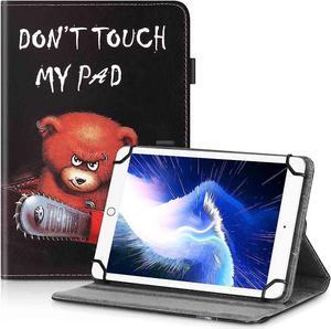 UrbanX 7"-8" Inch Universal Tablet Case, Protective Cover Stand Folio Case for Lenovo Tab 4 8 Plus 7 8 Inch, with 360 Degree Rotatable Kickstand, Multiple Viewing Angles and Stylus Holder- Red
