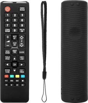 Universal Remote Control for UN43AU8000FXZA and All Other Samsung Smart TV Models LCD LED 3D HDTV QLED Smart TV BN5901199F AA5900786A BN5901175N with Protective Case
