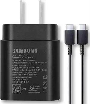USB C Charger-25W PD Wall Charger Fast Charging for Samsung galaxys Tab Active 2 and 3ft Type C to C Cable - Black (US Version with Warranty)