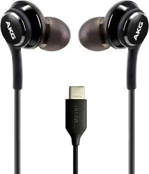 UrbanX 2021 Earbuds Stereo Headphones for Samsung GalaxyTab S5e/Tab S6/Tab S6 5G/Tab S7/Tab S7 FE/Tab S7+ Designed by AKG - Braided Cable with Microphone and Volume Remote Type-C Connector