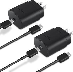 2 Pack USB C Charger,PD 25W Super Fast Charger with USB C to C Cable for Samsung Galaxy S22 S23+ Ultra/S21/S21+/S21 Ultra/S20/S20+/S20 Ultra/Note 20/Note 20 Ultra/Note10/Note10+/Z Fold4/Z flip4