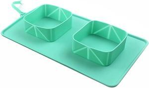 Travel Silicone Dog & Cat Double Diner Bowl