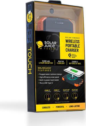 Solar Juice Touch Solar Powered Battery Pack with Qi Charging Pad