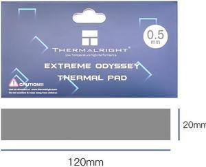 Thermalright Extreme Odyssey Thermal Pad 12.8 W/mK Non Conductive Heat Resistance High Temperature Resistance Silicone Thermal Pads Suitable for Laptop Heatsink/GPU/CPU/LED Cooler 120x20x0.5mm