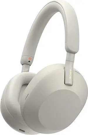 Sony WH1000XM5 Wireless Noise Canceling Over the Ear Headphones - Silver